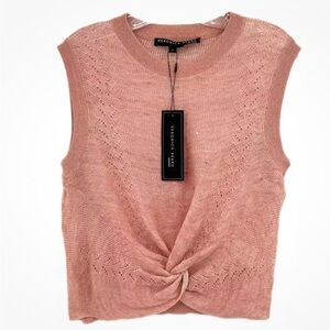 Veronica Beard Blush Twist Front Tank Top